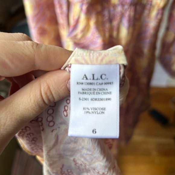 NWT A. L.C. Isla V Neck Tiered Dress - Picture 3 of 7